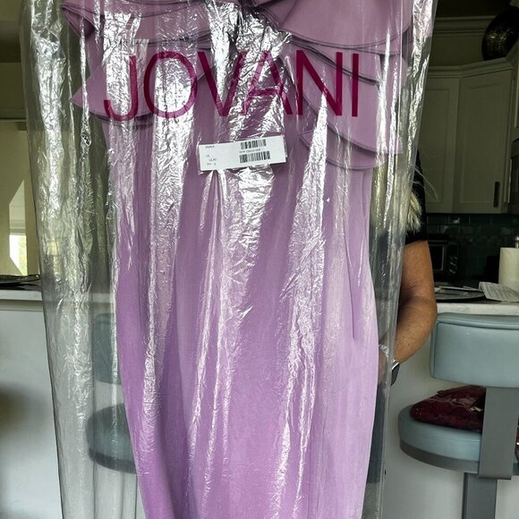 NWT Jovani 24280SC Scuba Cocktail Dress Lilac size 0 - Picture 4 of 7